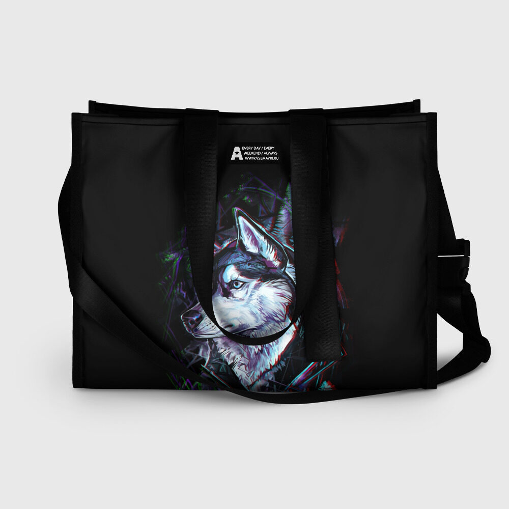 Сумка-шоппер 3D Волк фото