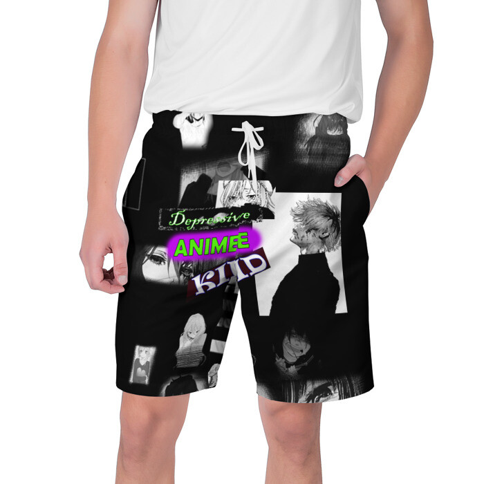 Мужские шорты 3D Depressive anime kid фото