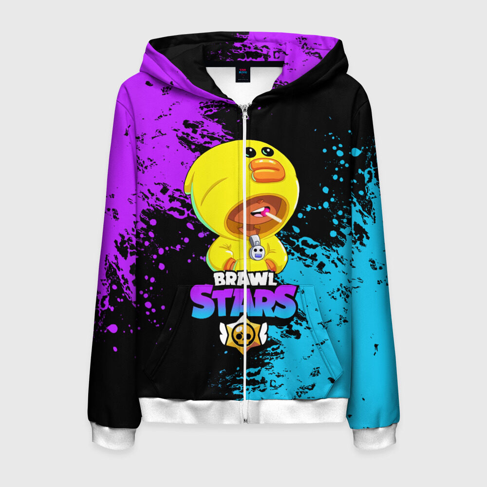 Мужская толстовка 3D на молнии Brawl Stars Sally Leon фото