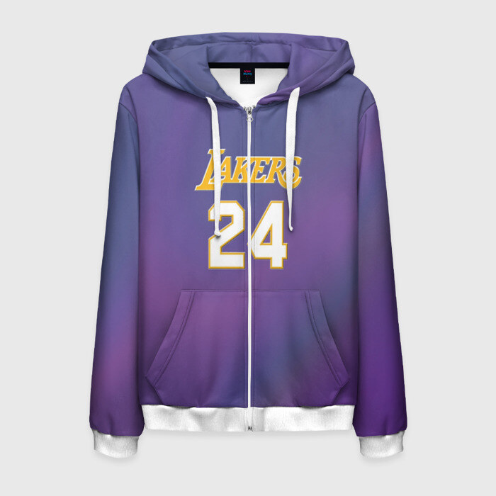 Мужская толстовка 3D на молнии Los Angeles Lakers Kobe Brya фото