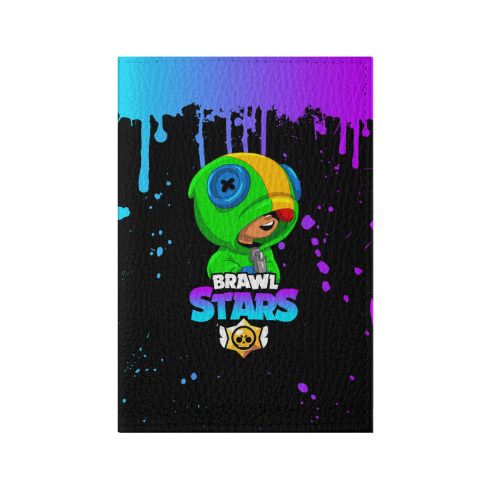 Обложка для паспорта матовая кожа BRAWL STARS LEON фото