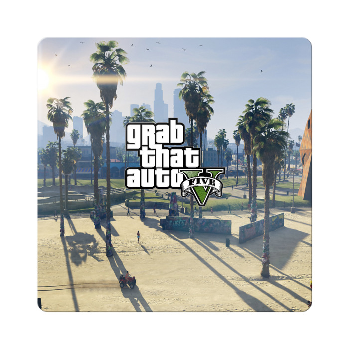 Магнит виниловый Квадрат GRAND THEFT AUTO 5 фото