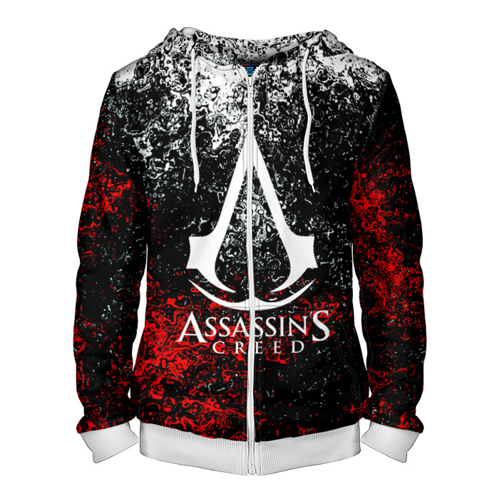 Мужская толстовка 3D на молнии ASSASSIN`S CREED фото