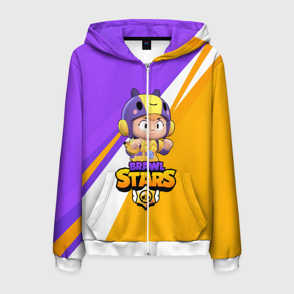 Мужская толстовка 3D на молнии BRAWL STARS BEA фото