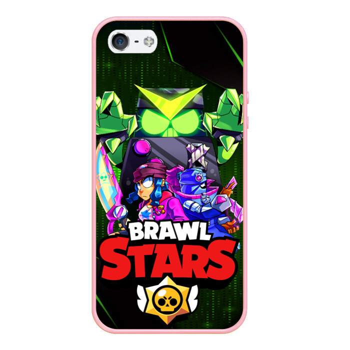 Чехол для iPhone 5/5S матовый BRAWL STARS фото