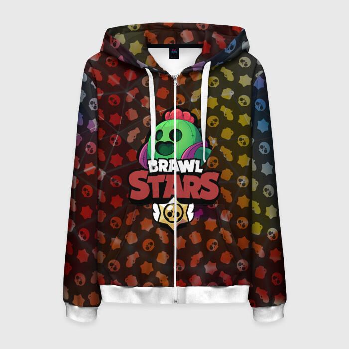 Мужская толстовка 3D на молнии BRAWL STARSSPIKE фото