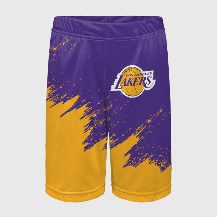 Детские спортивные шорты 3D LA LAKERS фото