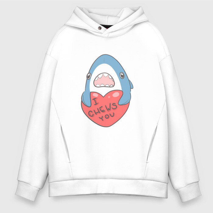 Мужское худи Oversize хлопок Chews You Парная фото