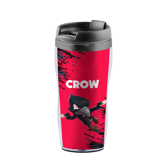 Термокружка-непроливайка BRAWL STARS CROW. фото