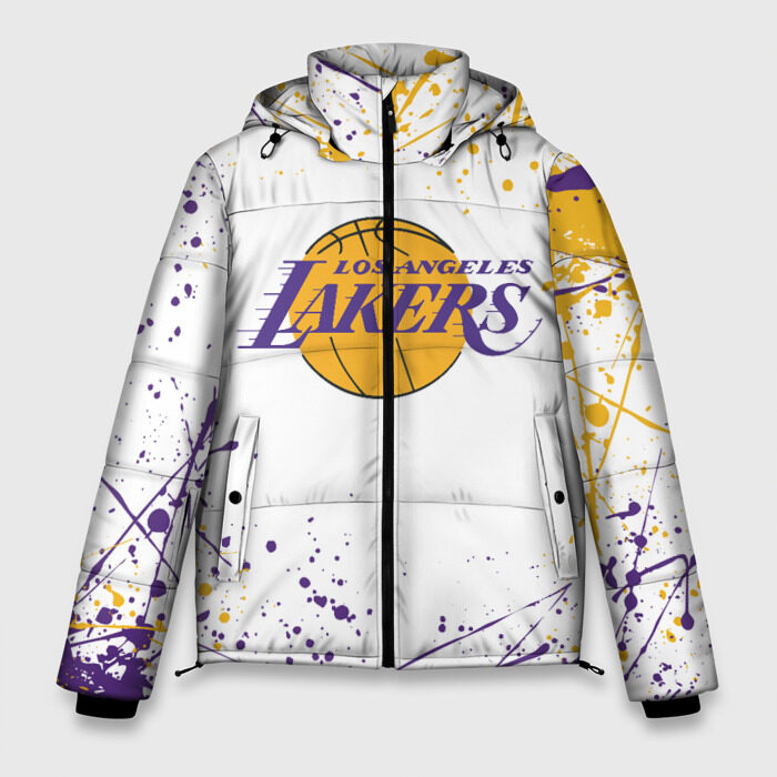 Мужская зимняя куртка 3D LA LAKERS фото