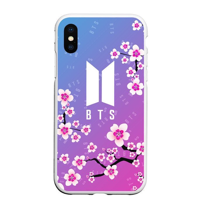 Чехол для iPhone XS Max матовый BTS фото