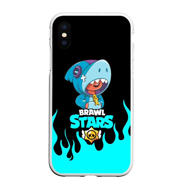 Чехол для iPhone XS Max матовый BRAWL STARS LEON фото