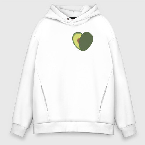 Мужское худи Oversize хлопок Avocado Heart фото