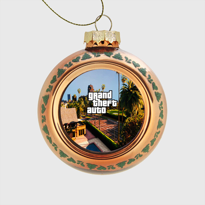 Стеклянный ёлочный шар Grand Theft Auto  фото