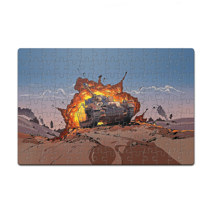 Пазл магнитный 126 элементов Танк фото