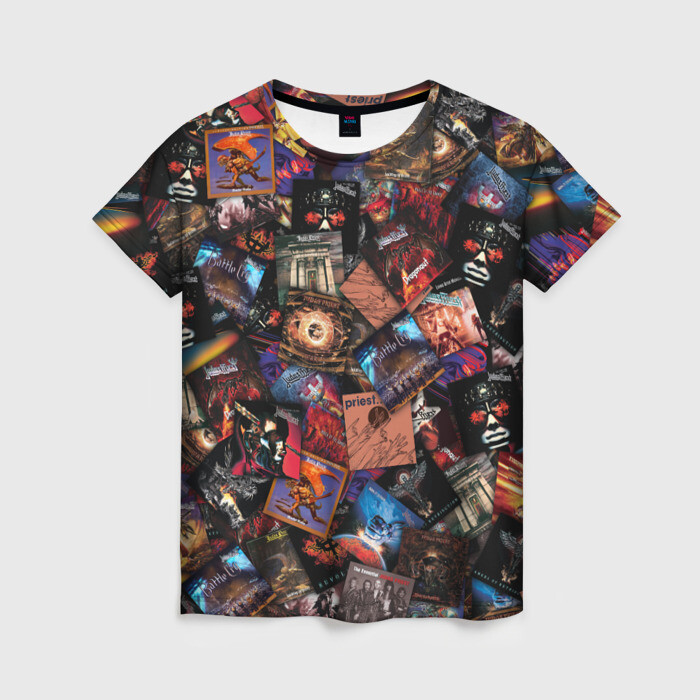 Женская футболка 3D Judas Priest Дискография фото