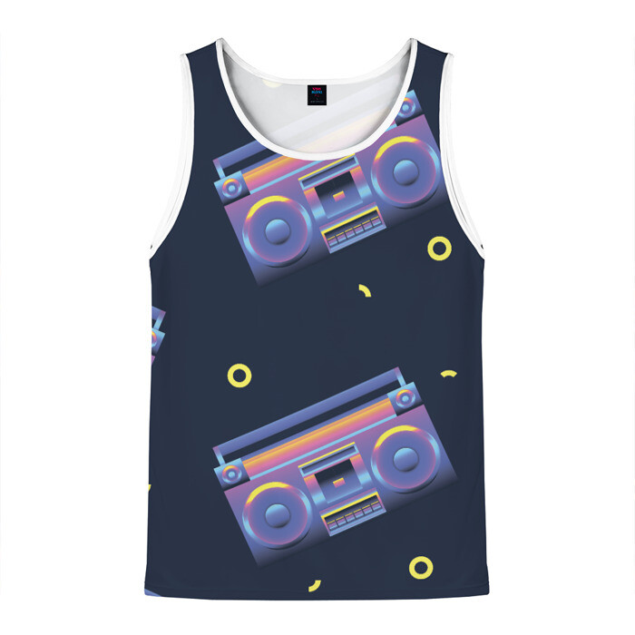 Мужская майка 3D Retro style фото