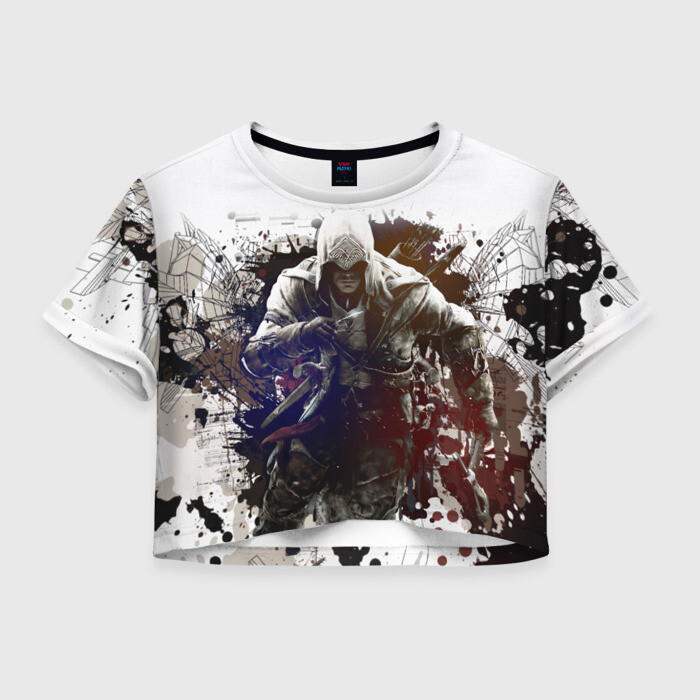 Женская футболка Crop-top 3D Assassins Creed фото
