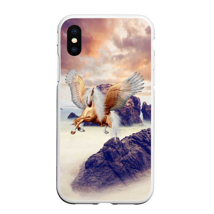 Чехол для iPhone XS Max матовый Sea Sunset Horse фото