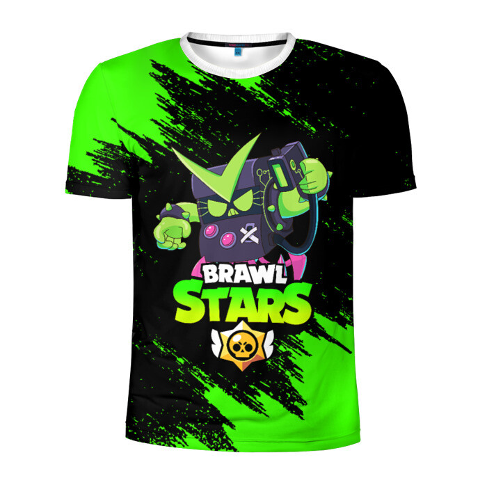 Мужская футболка 3D спортивная BRAWL STARS VIRUS 8-BIT фото