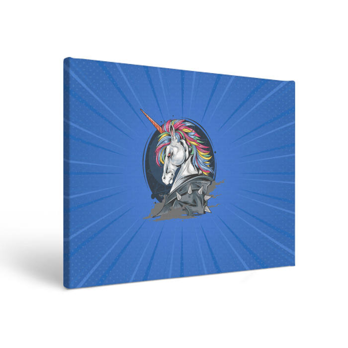 Холст прямоугольный Единорог Rock фото