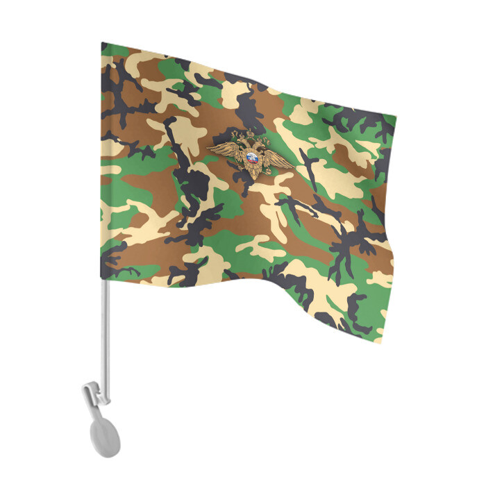 Флаг для автомобиля Камуфляж с гербом МВД фото