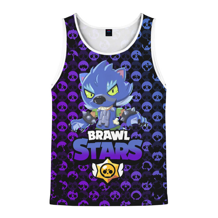 Мужская майка 3D Brawl stars leon оборотень фото