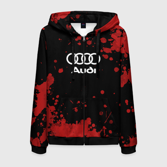 Мужская толстовка 3D на молнии Audi Ауди фото