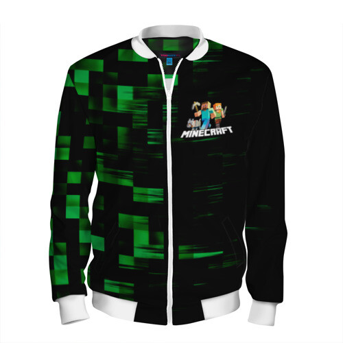 Мужской бомбер 3D MINECRAFT. фото