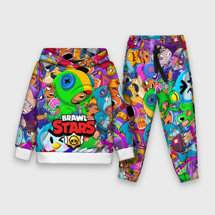 Детский костюм 3D (с толстовкой) BRAWL STARS LEON | БРАВЛ СТАРС (Z) фото