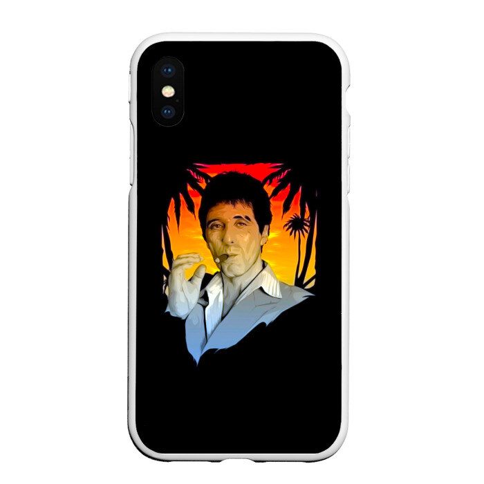 Чехол для iPhone XS Max матовый Тони Монтана фото