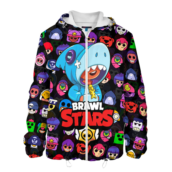 Мужская куртка 3D BRAWL STARS LEON SHARK фото