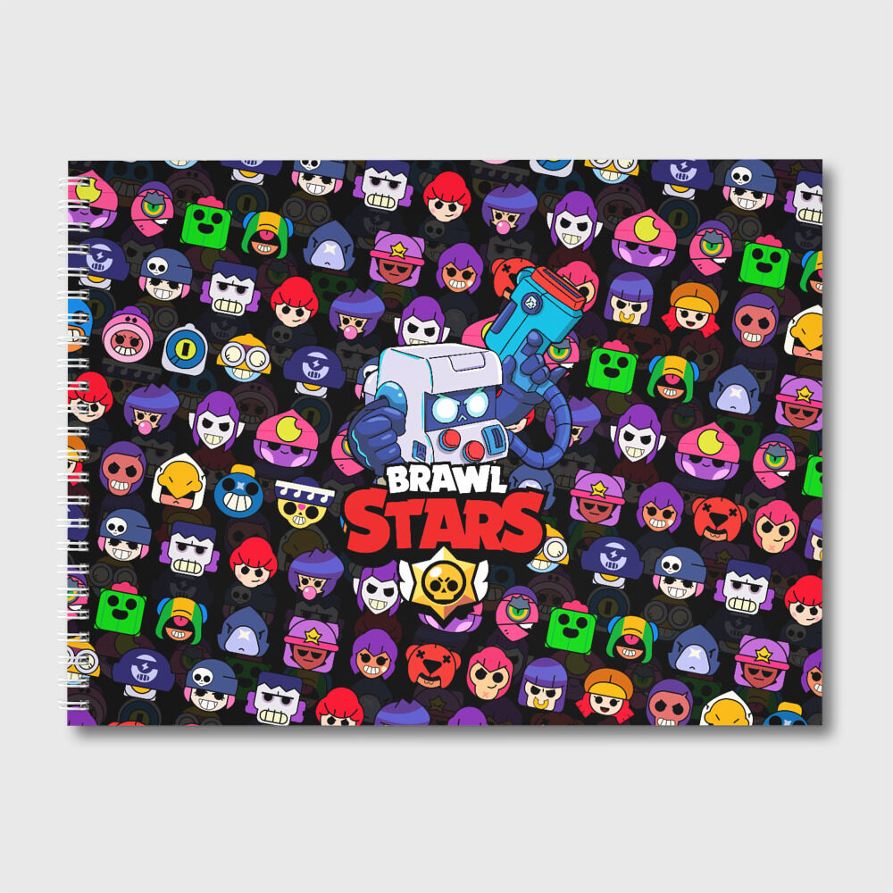 Альбом для рисования BRAWL STARS 8-BIT фото