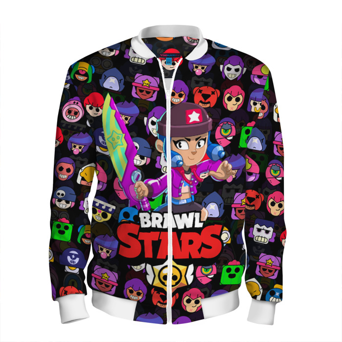 Мужской бомбер 3D BRAWL STARS BIBI фото