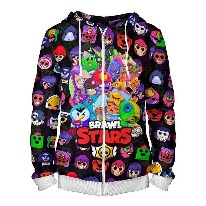 Мужская толстовка 3D на молнии BRAWL STARS фото