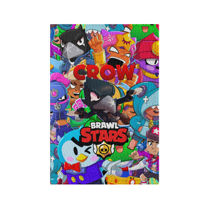 Обложка для паспорта матовая кожа BRAWL STARS CROW фото