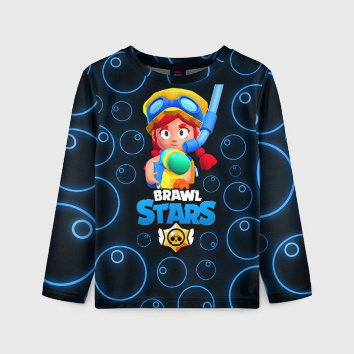 Детский лонгслив 3D Brawl Stars Summer Jessie фото