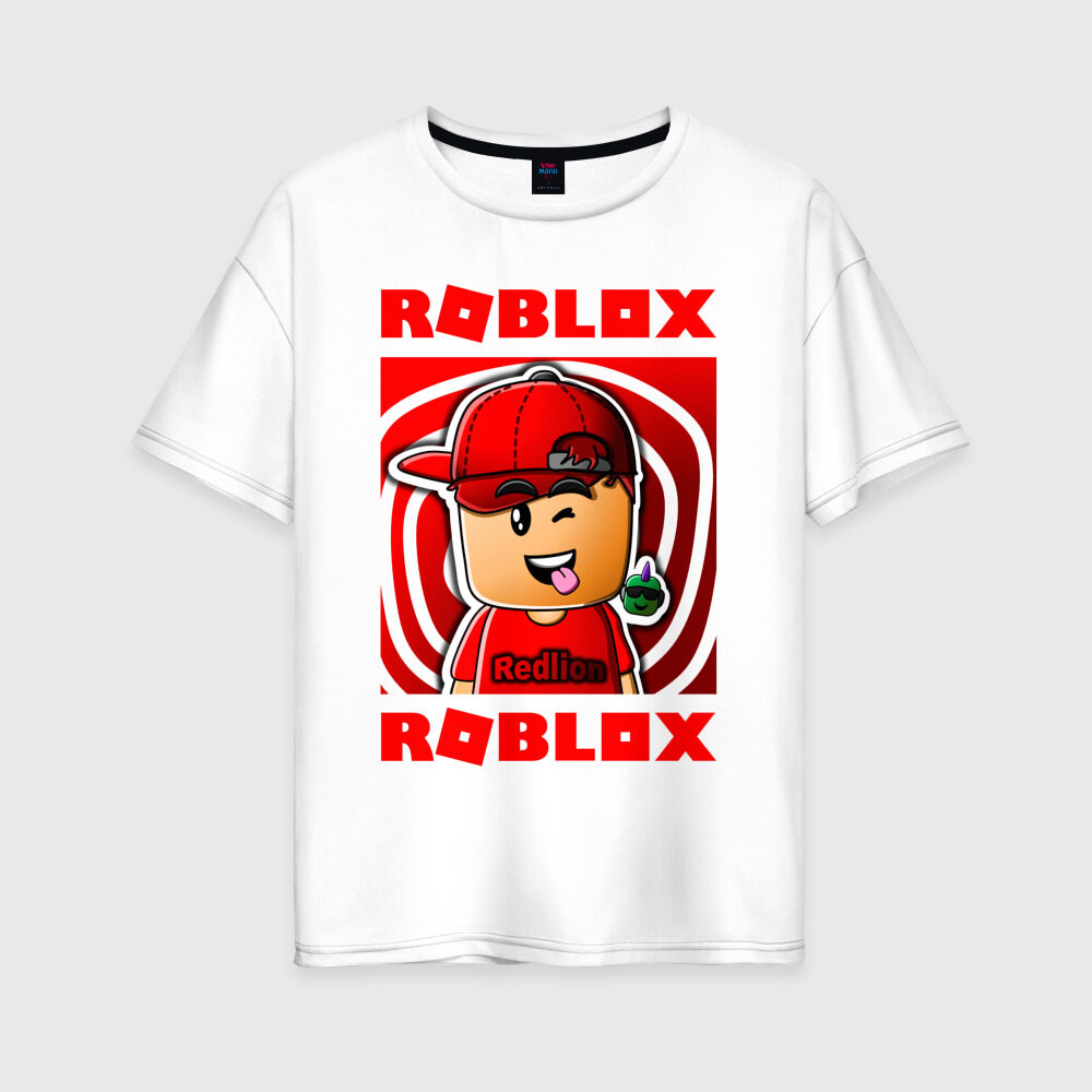 Женская футболка хлопок Oversize ROBLOX фото