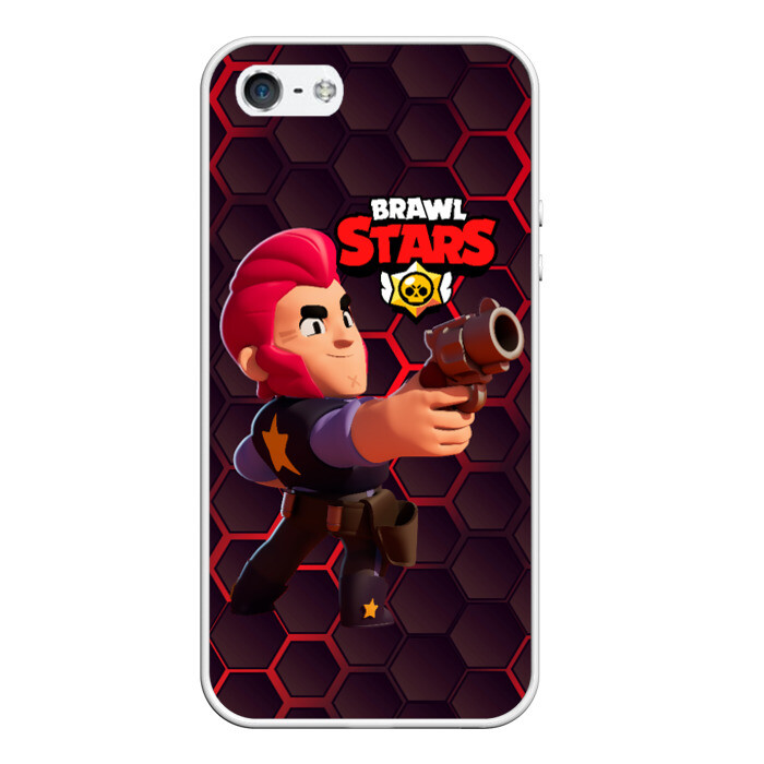 Чехол для iPhone 5/5S матовый Brawl Stars Colt (Кольт) фото