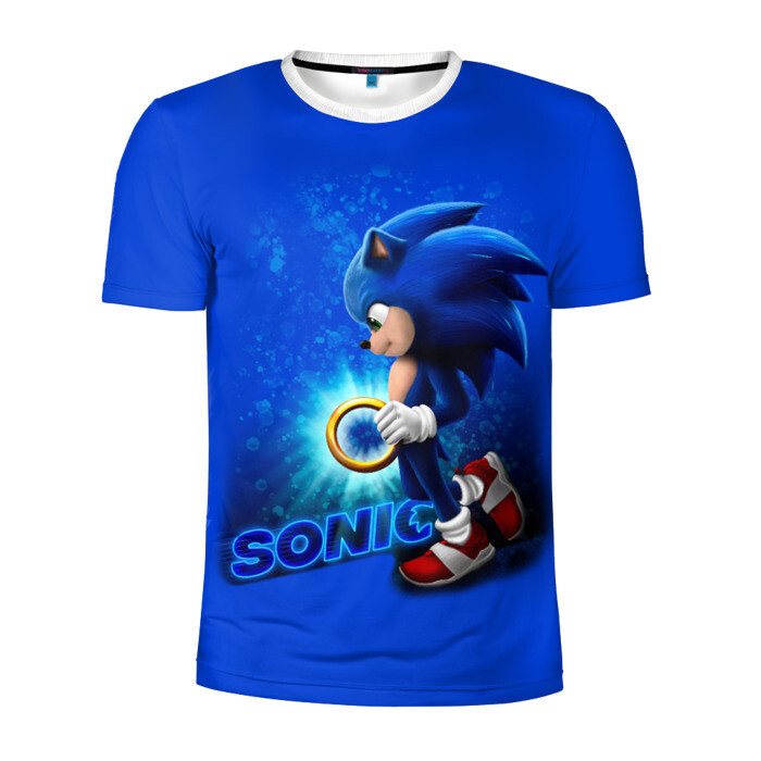 Мужская футболка 3D спортивная SONIC фото
