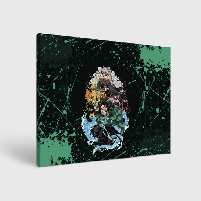 Холст прямоугольный All heroes Demon Slayer фото