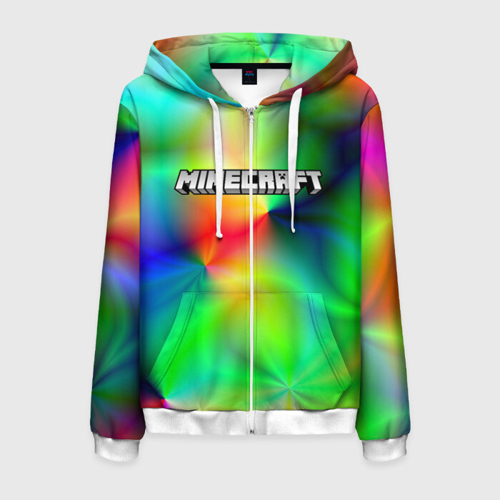 Мужская толстовка 3D на молнии MINECRAFT фото