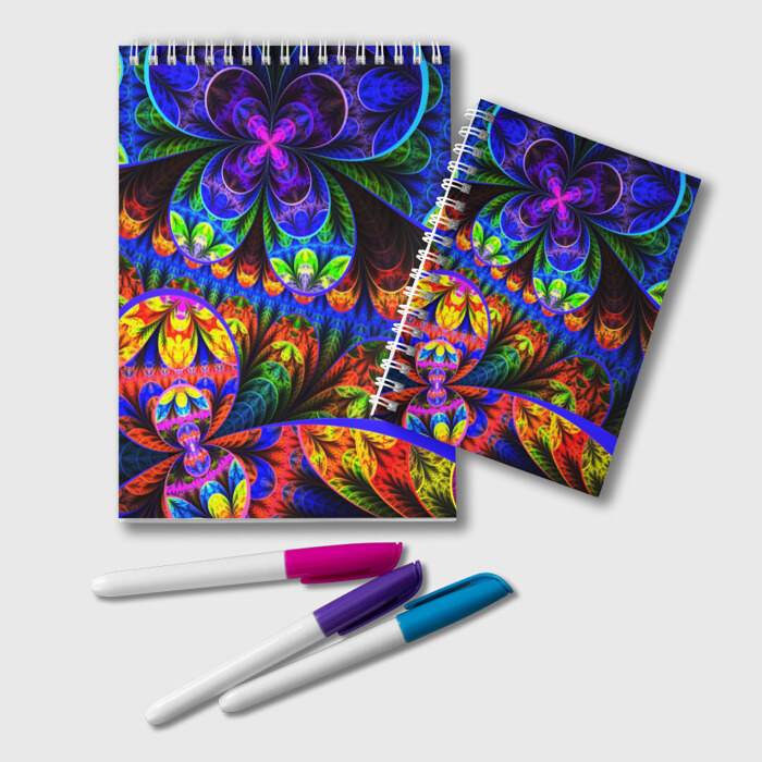 Блокнот ФРАКТАЛЬНЫЙ НЕОН фото