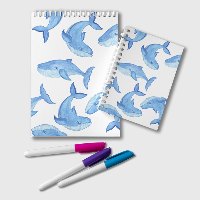 Блокнот Косяк китов фото