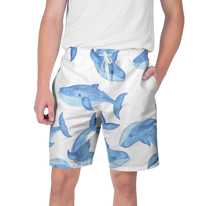 Мужские шорты 3D Косяк китов фото