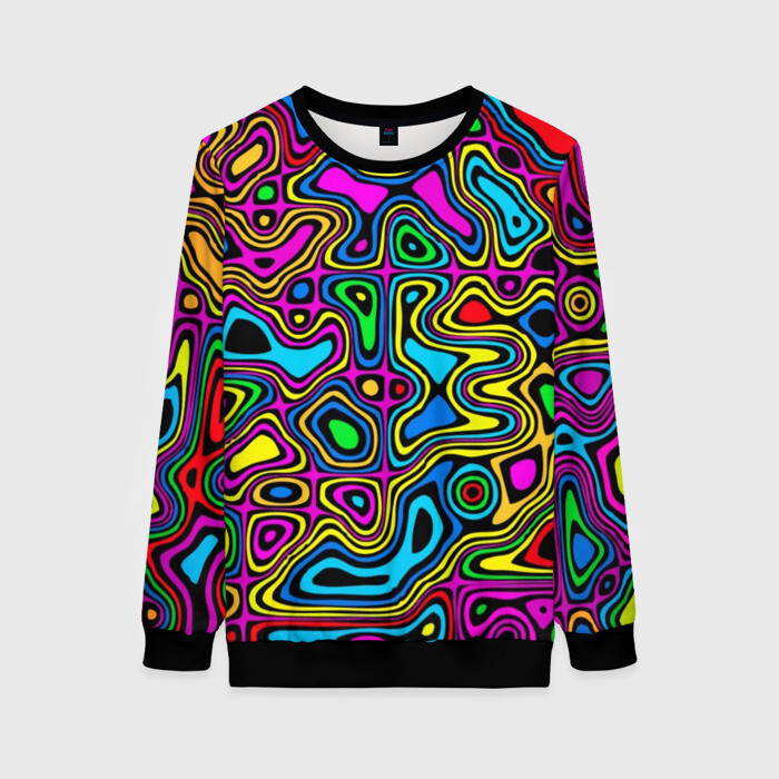 Женский свитшот 3D Психоделика фото