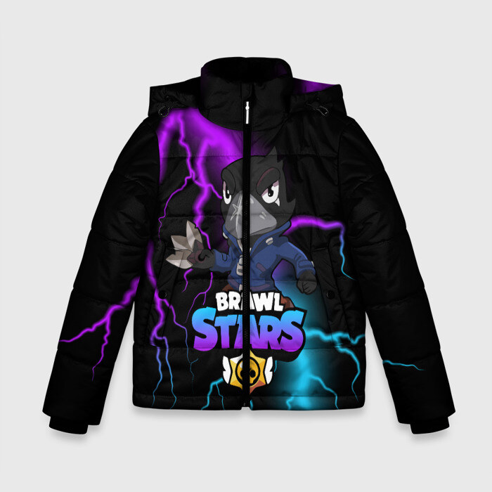 Зимняя куртка для мальчиков 3D BRAWL STARS CROW фото