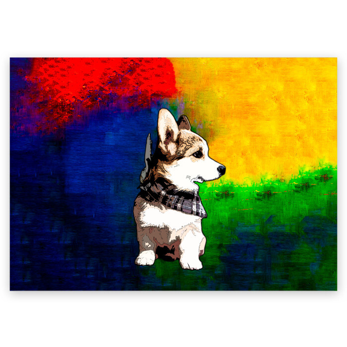 Поздравительная открытка Корги фото