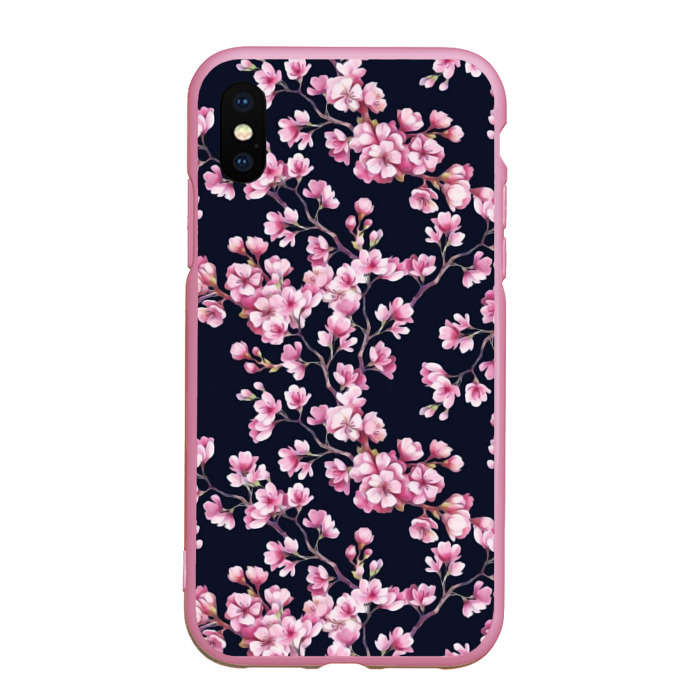 Чехол для iPhone XS Max матовый Сакура фото