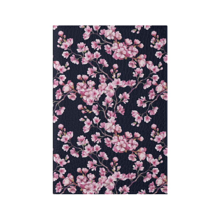 Обложка для паспорта матовая кожа Сакура фото